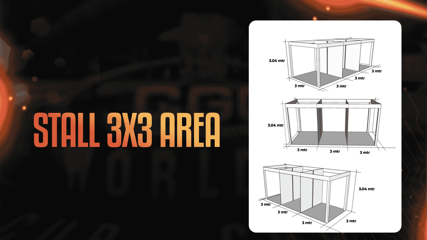3 x 3 meter booth 3D design