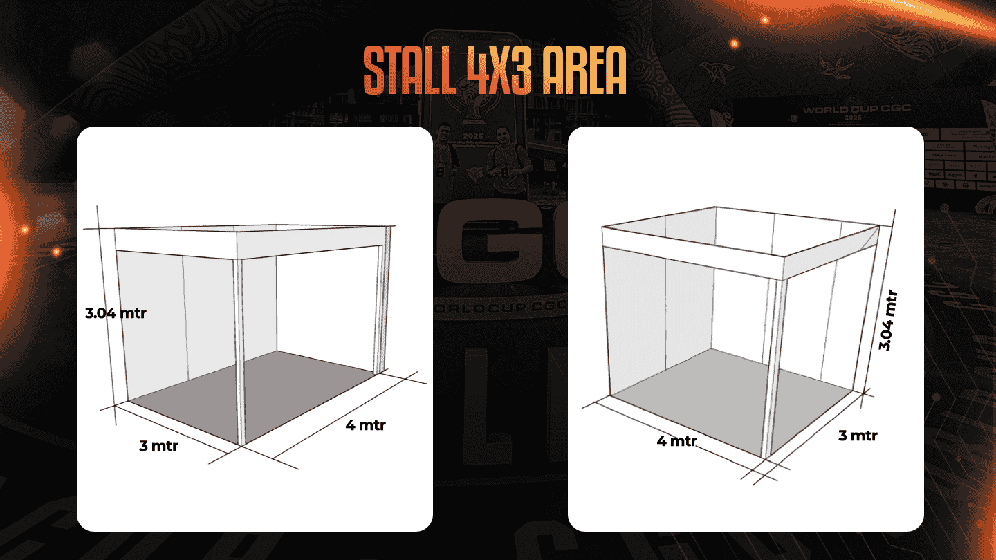 4 x 3 meter booth 3D design