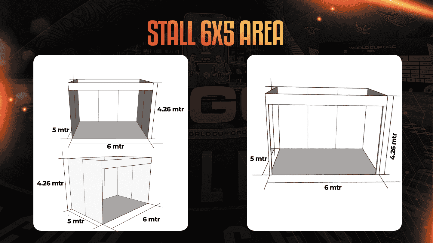 6 x 5 meter booth 3D design