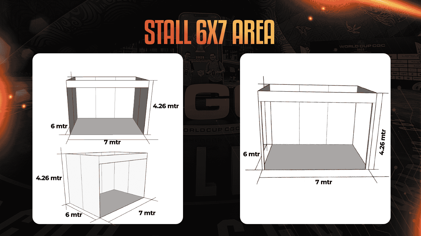 6 x 7 meter booth 3D design