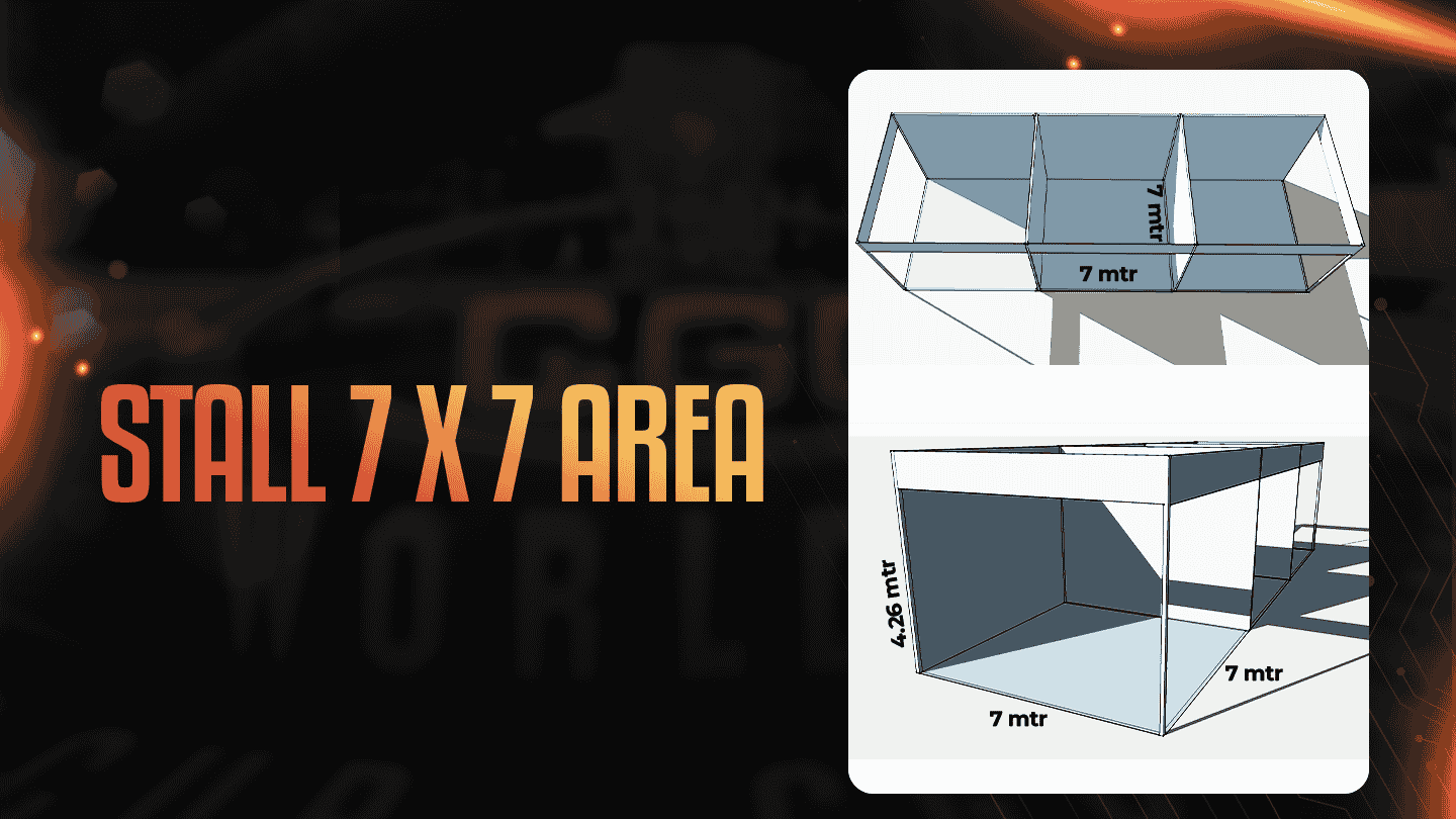 7 x 7 meter booth 3D design